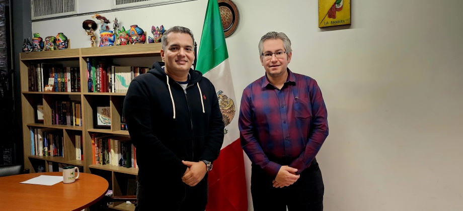 Cónsul de Colombia en Uruguay visita a su homólogo de México