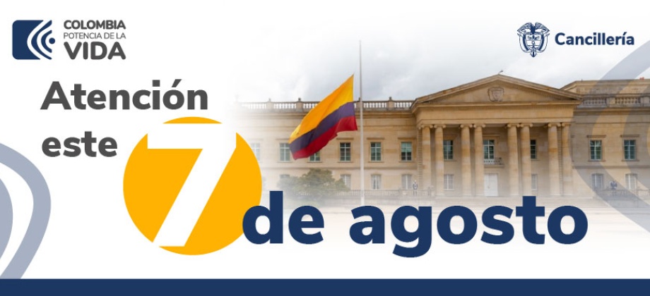 Embajada de Colombia en Uruguay y su sección consular no tendrán atención al público el 7 de agosto