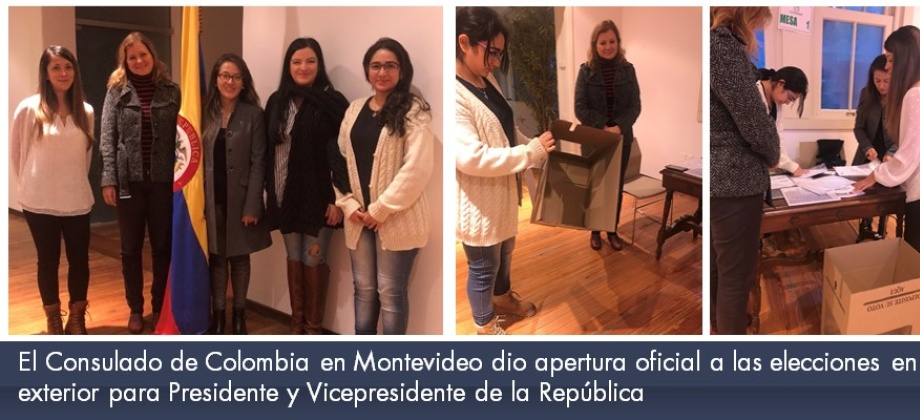 Consulado de Colombia en Montevideo dio apertura oficial a las elecciones en el exterior para Presidente y Vicepresidente de la República